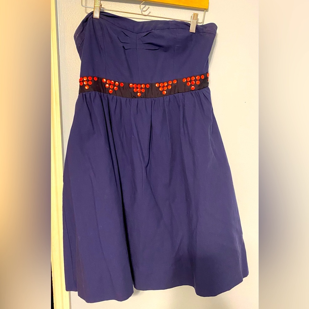 Blue cocktail dress from anthropology